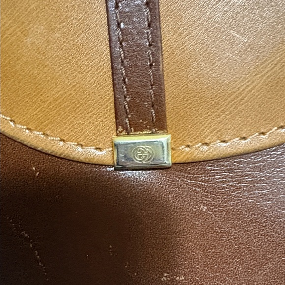 Vintage Gucci Equestrian Leather Shoulder Bag in brown 1970-80 - Picture 6 of 11